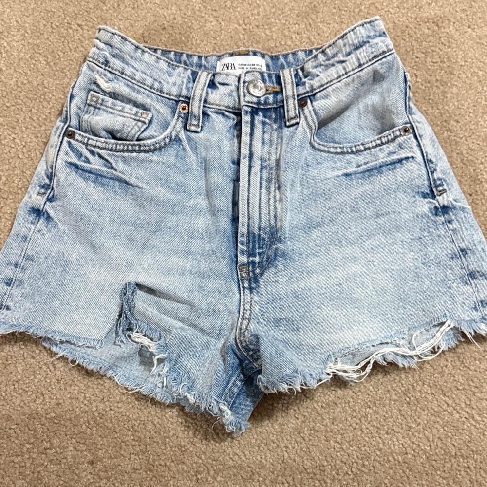 Zara Light Blue Jean Shorts